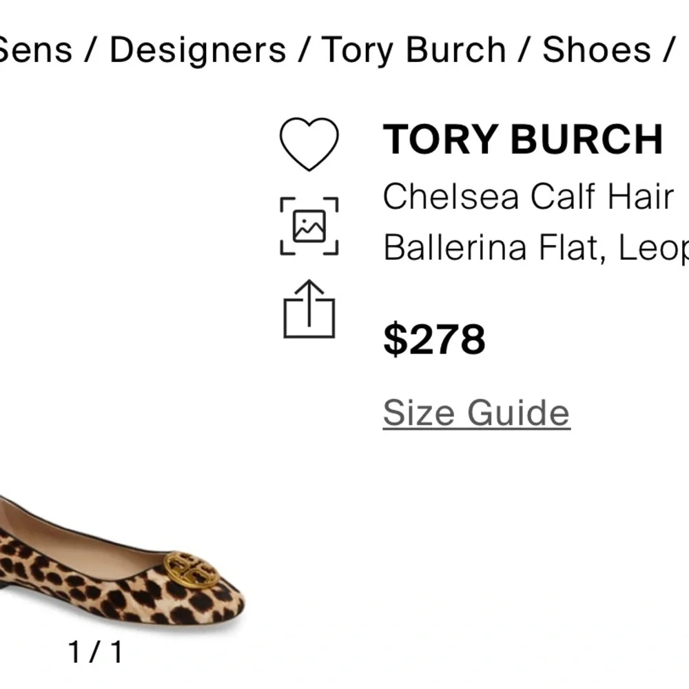 Tory Burch Leopard Print Ballet Flats (S2)‎